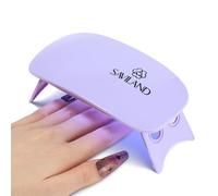 Saviland Mini Lampada UV LED Unghie, 12W Portatile Lampada unghie 2 Timer Interfaccia USB Pieghevole, Mini Lampada per Unghie a Forma di Topo, Compatto e Leggero Design per Uso in Viaggio