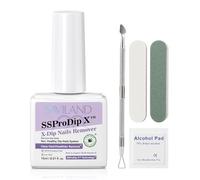 SAVILAND Rimuovi Polvere per Unghie: 15ml Rimuovi Polvere di Immersione a Base Vegetale per Unghie Olio di Ricino e Vitamina E, Non c'è Bisogno di Ammollo con Raschietto per Unghie