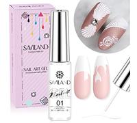 Saviland Smalto in Gel per Unghie, 8g Smalto Semipermanente Unghie, Base Colorata, Soak Off UV/LED per Nail Art, Manicure Francese, Starter per Donne Casa Fai Da Te, Bianco