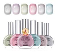 SAVILAND Smalto per Unghie Ad Asciugatura Rapida: 6 Colori 8ml Smalto Fresco per Unghie con Oolio di Ricino Lunga Durata e Non Tossico Set Colori Vivaci per Fai da Te, Kit 05