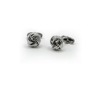 Savile Row Company Savile Row Company Rhodium Plated Knot Cufflinks onesize Argento