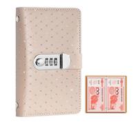 Saving Challenge Book - Agenda finanziaria con serratura a password, raccoglitore con 100 buste - per famiglia, donne, uomini, casa, lavoro, viaggi, viaggi d'affari