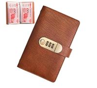 Saving Challenge Book - Money Saving Book | Vintage Savings Challenge Books With Key For Goals, 100 pagine in PU Leather, 17,8 X 11 Cm, For Families, Students Travel, and Financial Planning