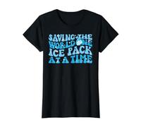 Saving The World One Ice Pack At A Time Maglietta con Stampa Grafica Economica