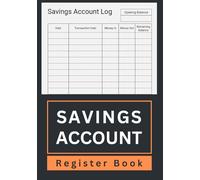 Savings Account Register Book: A Practical Log Book for Tracking Deposits, Withdrawals, and Balances with Ease