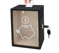 Savings Bank Large Capacity Cash - Storage Clear Coin Bank Saving Money Box