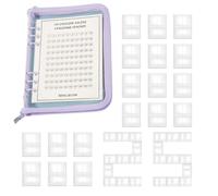 Savings Challenge Binder - 100 buste per buste, agenda budget, rilegatura a libro | Durevole e riutilizzabile per bilancio domestico, organizzatore finanziario personale, risparmio dal