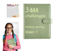 Savings Wallet Organizer - 24 x 18,5 x 3,5 cm Leather Money Binder, Expense Tracker | Durable PU Leather Cover with Multiple Slots, Perfect For Budget Planning Christmas Travel Finance Management