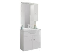 SAVINI DUE Mobile bagno a terra con specchiera e lavabo integrato modello seria 75 cm composizione completa