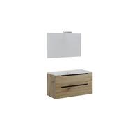 SAVINI DUE Mobile Bagno con Lavabo e Specchio 101 cm C-CO102-RO-D-02