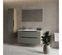 SAVINI DUE Mobile Bagno con Lavabo e Specchio 101 cm C-CO102-RO-SA-D-02