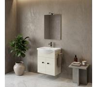 SAVINI DUE Mobile Bagno con Lavabo e Specchio 57 cm Zaffiro 4587+213/EL+LAMP90