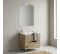 SAVINI DUE Mobile Bagno con Lavabo e Specchio 60 cm C-CO62-RO-D-02