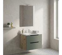 SAVINI DUE Mobile Bagno con Lavabo e Specchio 60 cm C-CO62-RO-SA-D-02