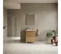 SAVINI DUE Mobile Bagno con Lavabo e Specchio 60 cm C-LI62-RN-02 Lisbona