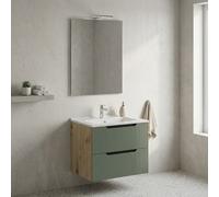 SAVINI DUE Mobile Bagno con Lavabo e Specchio 61 cm C-CO62-RO-SA-C-02