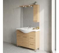 SAVINI DUE Mobile Bagno con Lavabo e Specchio Rubino 106 cm LED