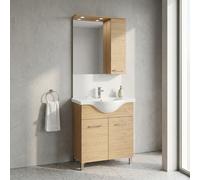 SAVINI DUE Mobile Bagno con Lavabo e Specchio RUBINO 2A 75 75 cm