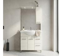 SAVINI DUE Mobile Bagno con Lavabo e Specchio Rubino 85 cm
