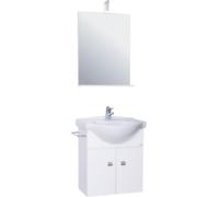 SAVINI DUE Mobile Bagno Lavabo e Specchio Moderno 60 cm Bianco - Emma