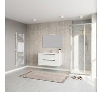 SAVINI DUE Mobile Bagno Sospeso 100 cm con Lavabo Specchio IBIZA100C/F00+211/EL
