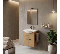 SAVINI DUE Mobile Bagno Zaffiro 2A 55 57 cm con lavabo specchio e luce LED