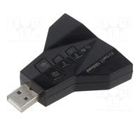 Scheda computer SAVAK-08 AK-08: stereo acustico 7.1, USB 2.0 nero 30 m SAVIO