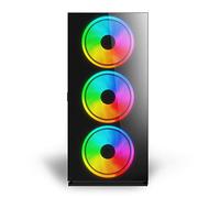 SAVIO Gaming PC Case RGB - Gaming Computer PC Case - Prime X1 ARGB Glass, porte in vetro laterali - 4 ARGB ventola PC inclusa - ATX Mid-Tower