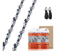 SAVIOR 2 catene per sega .325" 1,3 mm 72 TG per guida da 45 cm, catena a scalpello pieno compatibile con Husqvarna Dolmar Ryobi