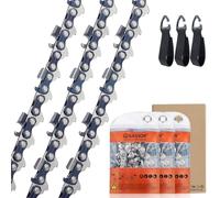 Savior 3 x Catene per Motosega Adatte a Barre da 50 cm 1.5 mm 3/8"LP 76 Maglie, Compatibili con Timberpro, Hyundai, Fuxtec, Dynamac e altri