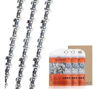 SAVIOR Catena per motosega da 30 cm, 3 pezzi, compatibile con Stihl, 30 cm, LP 1,1 mm, 64 TG, compatibile con Stihl MSA120C MSA140C MSA160C MSA200 MSA200C
