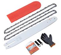 SAVIOR Confezione da 2 catene per motoseghe da 30 cm per motoseghe e protezione spada per Stihl 30050083405/36700000064, catena di ricambio 1/4" LP 1,1 mm, 64 maglie di trazione