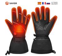 SAVIOR Guanti riscaldati invernali da uomo e da donna con batteria ricaricabile per sci, motociclismo, escursionismo, caccia, pesca, guanti termici