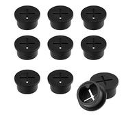 SAVITA 10 Pezzi 25mm Passacavi Flessibile in Plastica, Gomma Passacavo Copriforo Organizer per Cavi Stile Cavo a Croce Ferma Cavi Rondelle per Scrivania Ufficio Casa Scuola Computer (Nero)