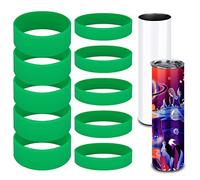 SAVITA 10 Pezzi Fasce in Silicone per Sublimazione, Elastici in Gomma Resistenza al Calore Carta per Sublimazione Tazza per Bottiglie d'Acqua Fai-Da-Te Tazze Termiche, Prevenire Formazione di Fantasmi