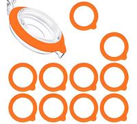 SAVITA 10 Pezzi Guarnizioni di Ricambio in Silicone, 9,5 cm Guarnizioni in Silicone Ermetiche Guarnizioni Barattoli Ricambio Anello di Tenuta in Silicone per Vetro Normali Barattoli Vetro (Arancione)