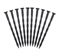 SAVITA 10 Pezzi Picchetti da Giardino, Punte di Ancoraggio per Giardini in Plastica Chiodi a Terra per Tende Picchetti per Giardini a Spirale per Bordi di Pavimentazione Erba Artificiale