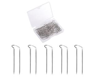 SAVITA 100 Pezzi Spilli per Quilting, Spille Artigianali in Acciaio Inossidabile Spille Doppie Spille Dritte Multiuso per Cucito Esposizione di Gioielli e Casa Decorazioni (Lunghezza 2,3 cm/0,9 inch)