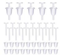 SAVITA 100pz Orecchini Trasparenti, Plastica Chiusure per Orecchini Ricambi, Spille Trasparenti e Retro per Orecchini per Uomo Donna Forniture Fai Da Te, 5mm(50 Paia)