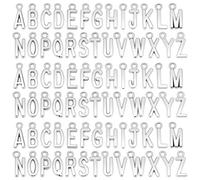 SAVITA 104 Pezzi ABC Lettera Charms Mini Capitale Alfabeto A-Z Lega di Zinco Bracciale Collana Pendenti per la Produzione di Gioielli Fai Da Te