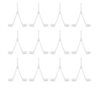 SAVITA 12 Pezzi Clip a V per Piscina, Clip per Spazzola per Piscina Clip in Plastica per Spazzola per Piscina Clip per Palo per Piscina per Spazzole per Piscina Skimmer Rastrelli per Foglie (Bianco)