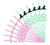 SAVITA 12pz Cannucce Principessa e Strega, Cannucce Plastica Riutilizzabili a Corona Rosa e Cappello da Strega Verde per Decorazioni Feste a Tema Compleanno Halloween Articoli per Feste