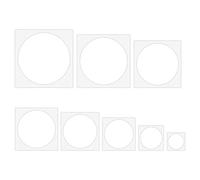 SAVITA 16 Pezzi Stencil a Cerchio Grandi per Pittura, Plastica 6-25 cm Circolari Riutilizzabili Muri Legno di Carta Progetti d'Arte Decorazione della Casa (Cerchio, 8 Taglie)