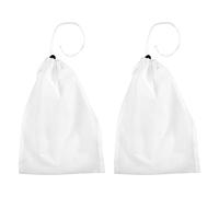 SAVITA 2 Pezzi 21 x 31 cm Sacchetto a Rete Acquario, Cordino Pull-N-Lock Sacchetti Filtranti Acquario Sacchetto Filtro Fine Liscio per Acquario Rete Fine per Piscine Laghetti e Acquari