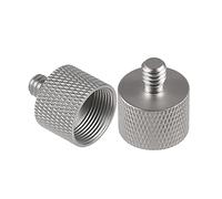 SAVITA 2 Pezzi Adattatore Asta per Microfono Adattatore per Filettatura da 5/8 a 1/4 Adattatore per Vite per Treppiede Supporto Microfono Monitor Della Fotocamera (Argento)