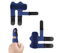 SAVITA 2 Pezzi Stecche per Dito, Tutore per Dita Trigger Tutore per Dito per Protezione del Dito Rotto Sollievo dal Dolore Rotto (Blu, Tutto Compreso)