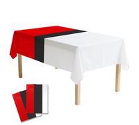 SAVITA 2 Pezzi Tovaglia Feste a Tema Anime Rossa e Bianca, 108x180cm Grande Tovaglia in Plastica per Feste di Compleanno Eventi per Bambini Forniture e Decorazioni