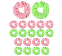 SAVITA 20pz Elastici Capelli Rosa e Verdi, Velluto Elastici Capelli a Forma Strega Regali Feste Tema Strega Pratici Accessori Fasce Elasticizzate per Ragazze Donne