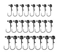 SAVITA 24 Pezzi Jig da Pesca a Fungo, 1,6g/2g/3g Esche da Ami da per Morbide, Ferro Amo da con Ball per Spigole Acqua Dolce Salata Pesca Amanti (Nero)