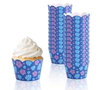 SAVITA 24 Pirottini Cupcake Hawaiani, Pirottini Cupcake Tropicali Fiori e Foglie a Tema Tropicale per Decorazioni per Torte di Compleanno a Tema Hawaiano